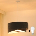 Brilagi - Lámpara LED colgante LYRA 1xE27/15W/230V gris/blanco