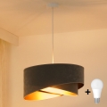 Brilagi - Lámpara LED colgante LYRA 1xE27/15W/230V gris/dorado