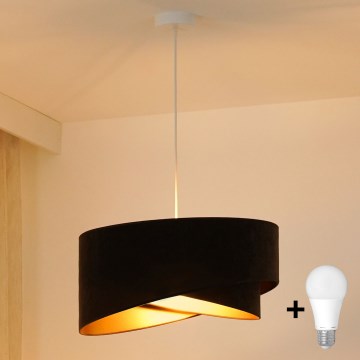 Brilagi - Lámpara LED colgante LYRA 1xE27/15W/230V marón oscuro/dorado