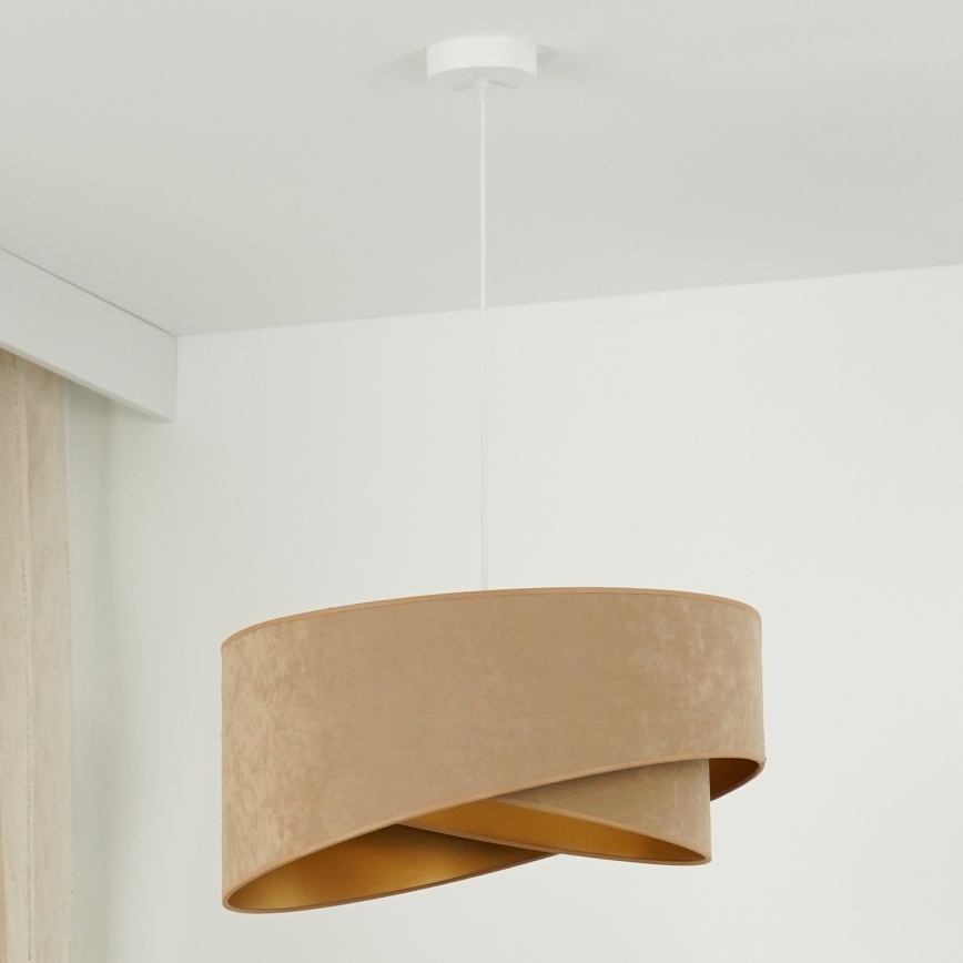 BRILAGI - Lámpara LED colgante LYRA 1xE27/15W/230V marrón/dorado