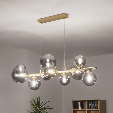 Brilagi - Lámpara LED colgante MILLA 10xG9/3W/230V dorado/ahumado