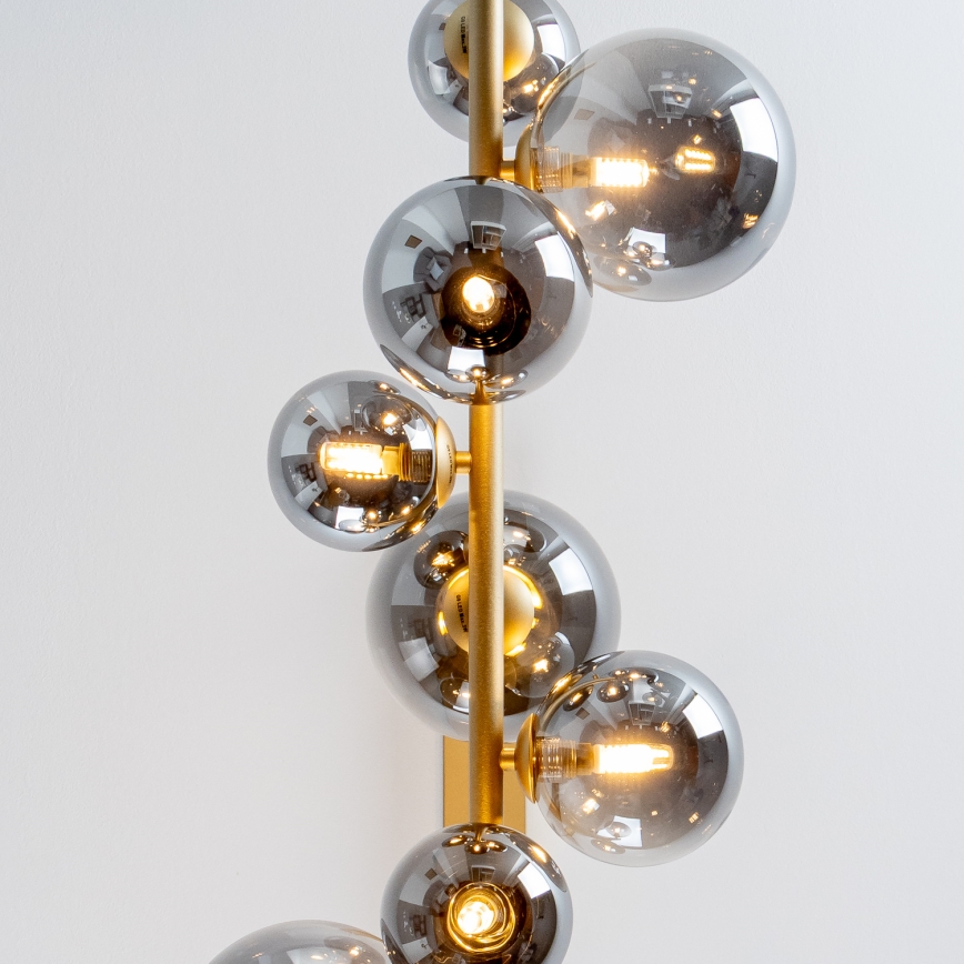 Brilagi - Lámpara LED colgante MILLA 10xG9/3W/230V dorado/ahumado