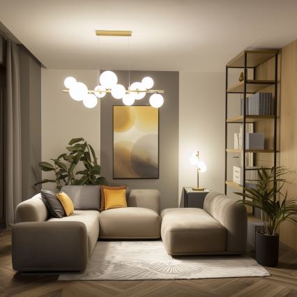 Brilagi - Lámpara LED colgante MILLA 10xG9/3W/230V dorado/blanco