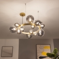 Brilagi - Lámpara LED colgante MILLA 15xG9/3W/230V dorado/ahumado