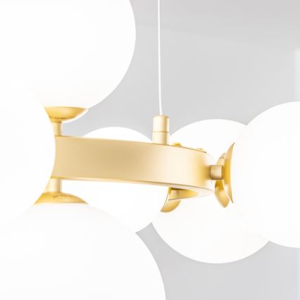 Brilagi - Lámpara LED colgante MILLA 15xG9/3W/230V dorado/blanco