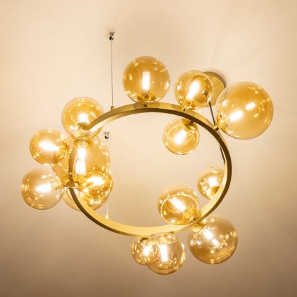 Brilagi - Lámpara LED colgante MILLA 15xG9/3W/230V dorado