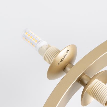 Brilagi - Lámpara LED colgante MILLA 15xG9/3W/230V dorado