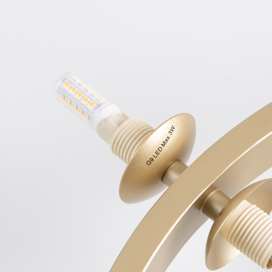 Brilagi - Lámpara LED colgante MILLA 15xG9/3W/230V dorado