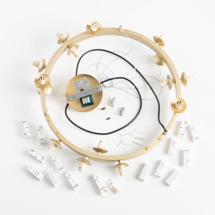 Brilagi - Lámpara LED colgante MILLA 15xG9/3W/230V dorado