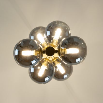 Brilagi - Lámpara LED colgante MILLA 6xG9/3W/230V dorado/ahumado