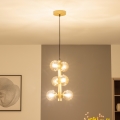 Brilagi - Lámpara LED colgante MILLA 6xG9/3W/230V dorado