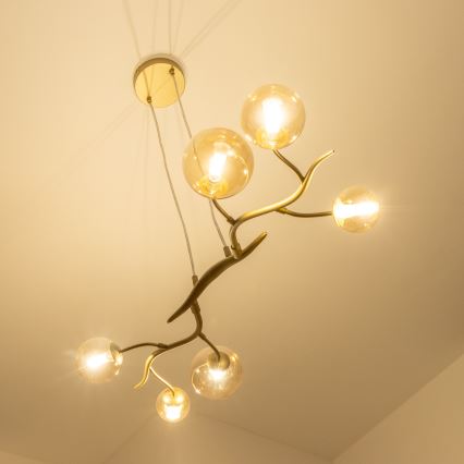 Brilagi - Lámpara LED colgante MISTEL 6xG9/3W/230V dorado