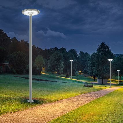 BRILAGI - LED Lámpara exterior de calle con poste de 3 m URBANSPARK LED/120W/230V gris IP65
