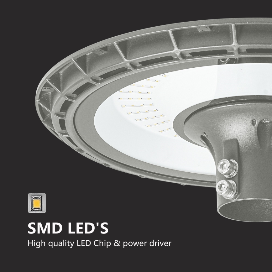 BRILAGI - LED Lámpara exterior de calle con poste de 3 m URBANSPARK LED/120W/230V gris IP65