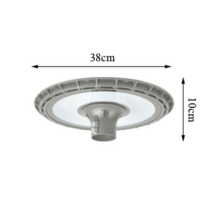 BRILAGI - LED Lámpara exterior de calle con poste de 3 m URBANSPARK LED/120W/230V gris IP65