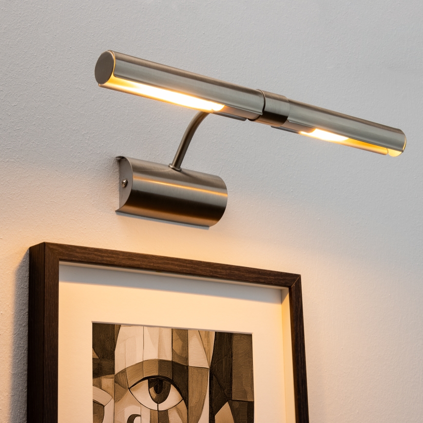 Brilagi - Lámpara LED de cuadro DANAE 2xE14/4W/230V 3000K cromo mate