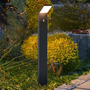 Brilagi - Lámpara LED de exterior con sensor RIANO LED/8W/230V antracita IP65 80 cm