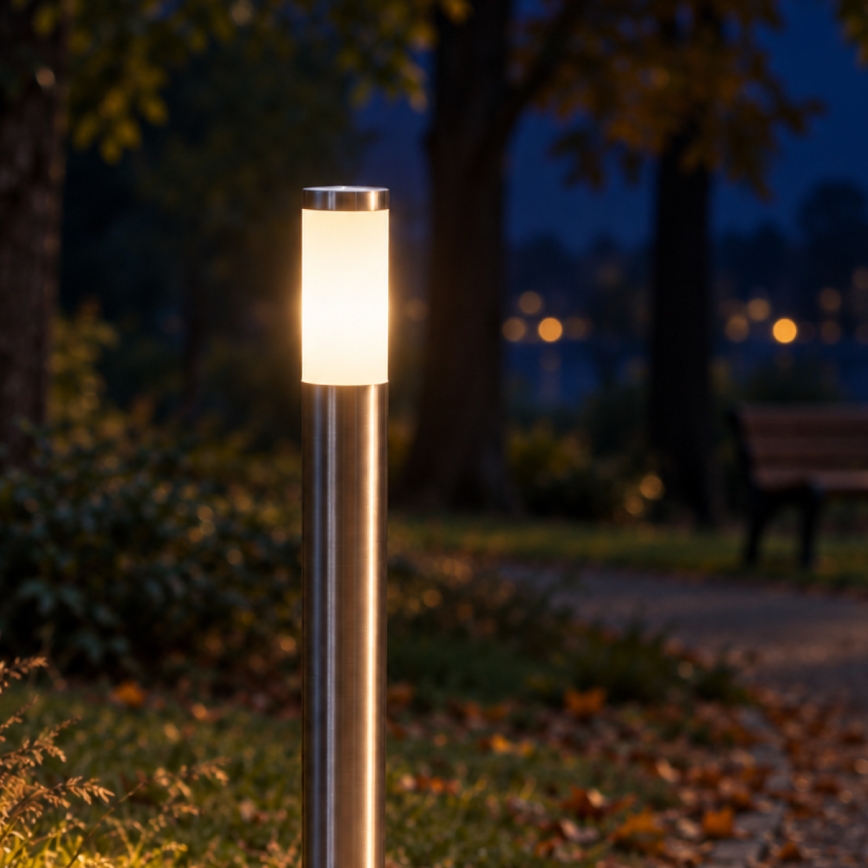 BRILAGI - Lámpara LED exterior ELIA 1xE27/7W/230V 4000K IP44 100 cm cromo mate