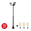 BRILAGI - Lámpara LED de exterior LUNA 3xE27/60W/230V IP44
