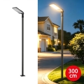 Brilagi - Lámpara LED de exterior para calle con poste articulado de 3 m URBANLIGHT LED/200W/230V, negra, IP65