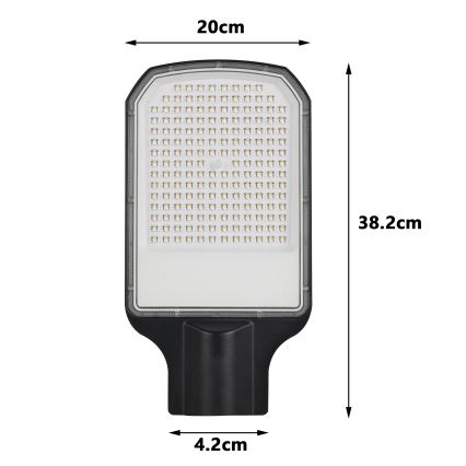 Brilagi - Lámpara LED de exterior para calles URBANLIGHT LED/100W/230V negra IP65