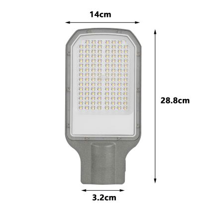 Brilagi - Lámpara LED de exterior para calles URBANLIGHT LED/50W/230V gris IP65