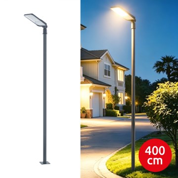 Brilagi - Lámpara LED de exterior para vía pública con poste y brazo articulado de 4 m URBANLIGHT LED/200W/230V antracita IP65