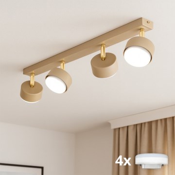 Brilagi - Lámpara LED de focos MONO 4xGX53/13W/230V beige