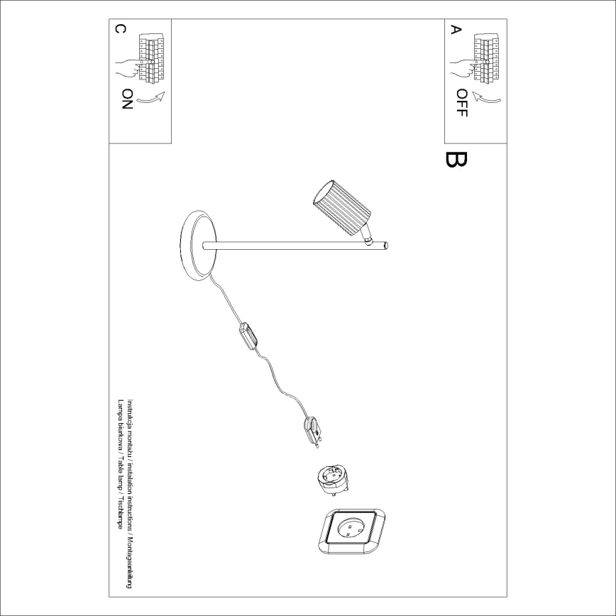 Brilagi - Lámpara LED de mesa CRESTO 1xGU10/10W/230V roja