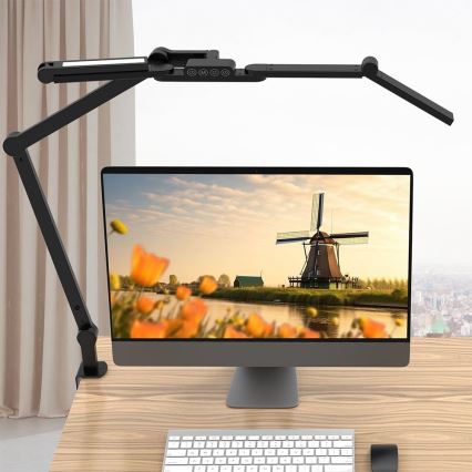 Brilagi - Lámpara de mesa LED flexible y regulable VARIO LED/24W/230V 3000-6500K CRI 92 negro