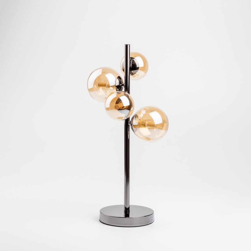 Brilagi - Lámpara LED de mesa MILLA 4xG9/3W/230V cromo negro/dorado