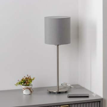 Brilagi - Lámpara LED de mesa NUBILA 1xE27/60W/230V gris claro