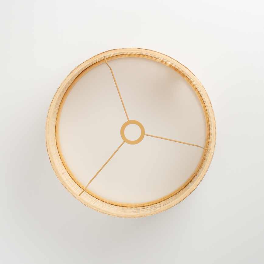 Brilagi - Lámpara LED de pie CERIA 1xE27/40W/230V Ø 40 cm bambú/blanco