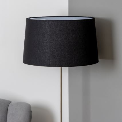 Brilagi - Lámpara LED de pie CERIA 1xE27/40W/230V Ø 45 cm negra/cromo mate