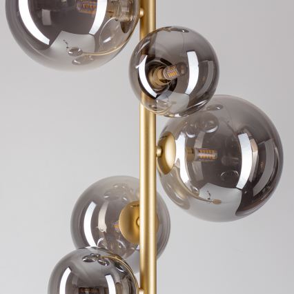 BRILAGI - Lámpara LED de pie MILLA 7xG9/3W/230V dorado/ahumado