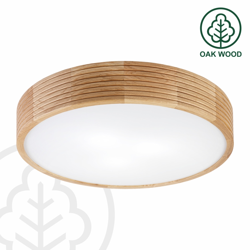 Brilagi - Lámpara LED de techo CARVALHO MODERN 3xE27/60W/230V, diámetro 47,5 cm, roble