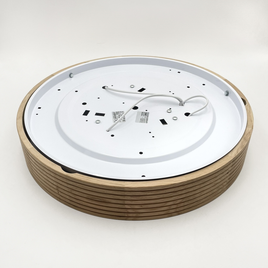 Brilagi - Lámpara LED de techo CARVALHO MODERN 3xE27/60W/230V, diámetro 47,5 cm, roble