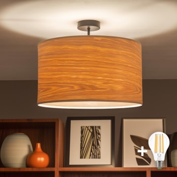 Brilagi - Lámpara LED de techo de montaje en superficie CERIA 1xE27/60W/230V Ø 45 cm negra/beige