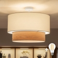 Brilagi - Lámpara LED de techo de montaje en superficie CERIA 1xE27/60W/230V Ø 50 cm blanca/beige