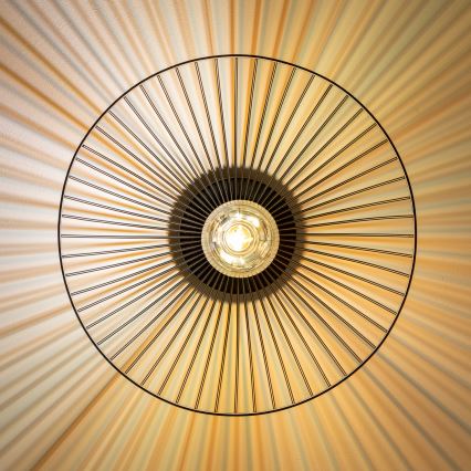 Brilagi - Lámpara LED de techo de montaje en superficie CERIA WIRE 1xE27/40W/230V Ø 26 cm negra