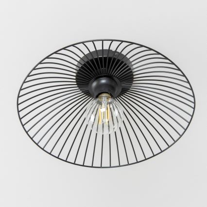 Brilagi - Lámpara LED de techo de montaje en superficie CERIA WIRE 1xE27/40W/230V Ø 26 cm negra