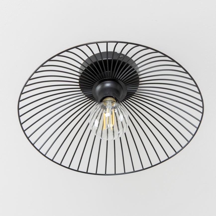 Brilagi - Lámpara LED de techo de montaje en superficie CERIA WIRE 1xE27/40W/230V Ø 26 cm negra