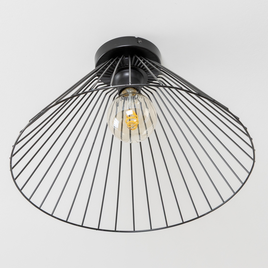 Brilagi - Lámpara LED de techo de montaje en superficie CERIA WIRE 1xE27/40W/230V Ø 45 cm, negra