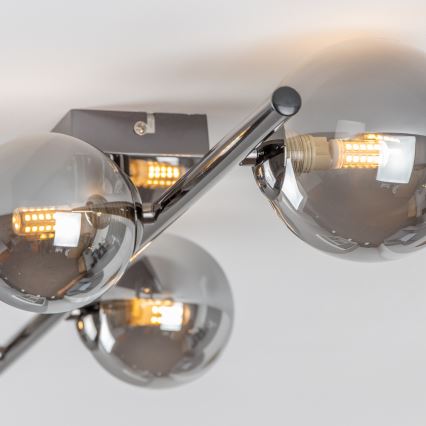 Brilagi - Lámpara LED de techo de montaje en superficie MILLA 4xG9/3W/230V cromado negro/ahumado