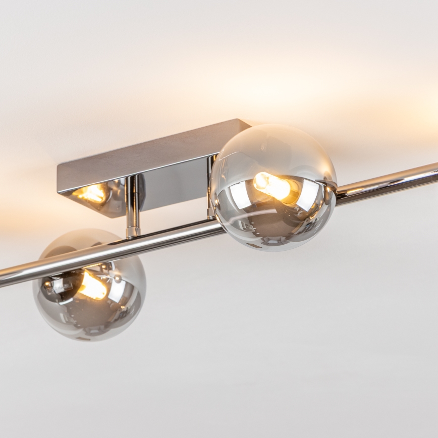 Brilagi - Lámpara LED de techo de montaje en superficie MILLA 4xG9/3W/230V cromado negro/ahumado