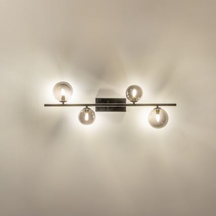 Brilagi - Lámpara LED de techo de montaje en superficie MILLA 4xG9/3W/230V cromado negro/ahumado