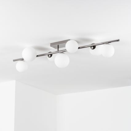 Brilagi - Lámpara LED de techo de montaje superficial MILLA 7xG9/3W/230V negro cromado/blanco