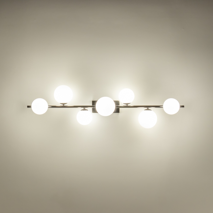 Brilagi - Lámpara LED de techo de montaje superficial MILLA 7xG9/3W/230V negro cromado/blanco