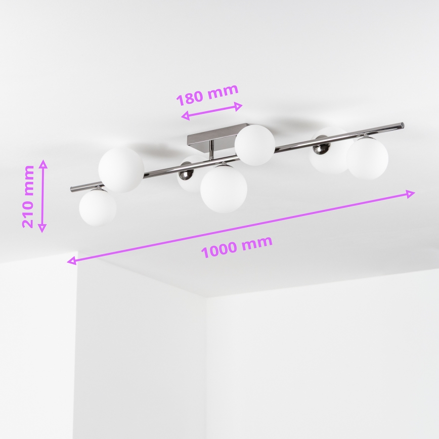 Brilagi - Lámpara LED de techo de montaje superficial MILLA 7xG9/3W/230V negro cromado/blanco