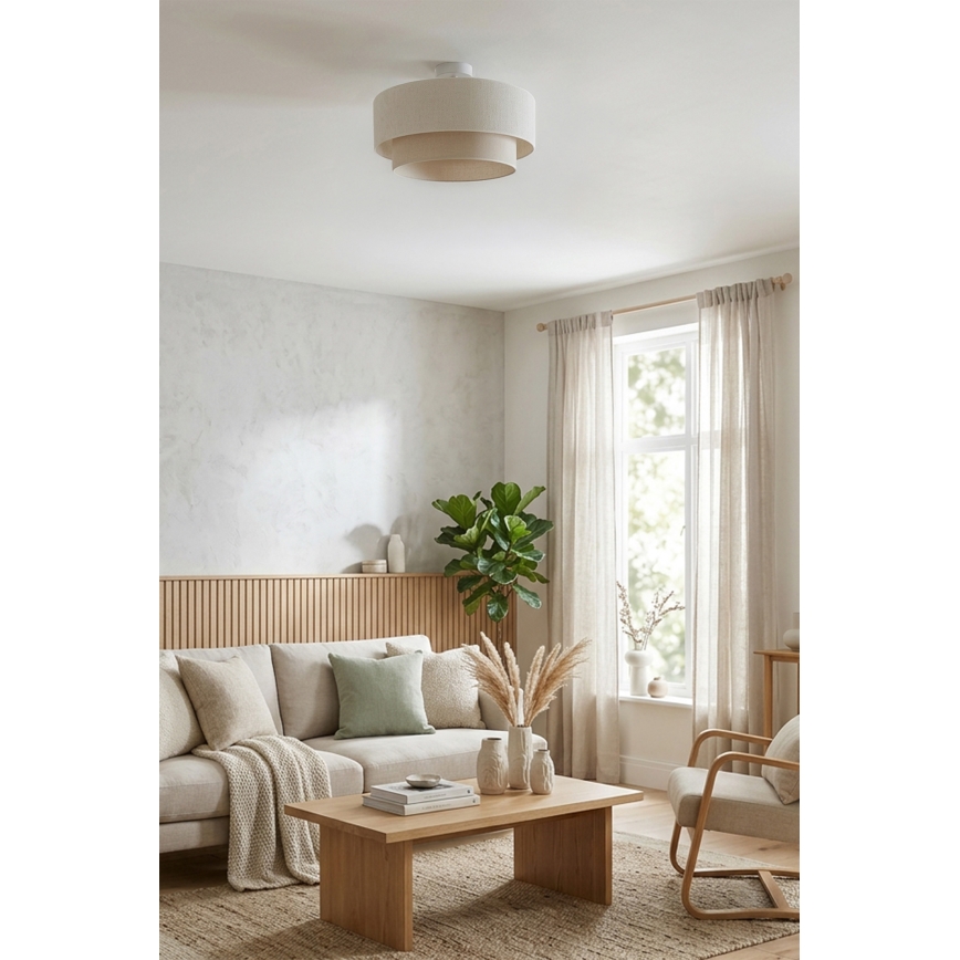Brilagi - Lámpara LED de techo de superficie BOHO ECO 1xE27/10W/230V Ø 40 cm crema